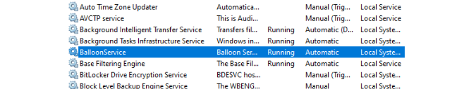 BalloonService für Gastspeichernutzungsstatistiken