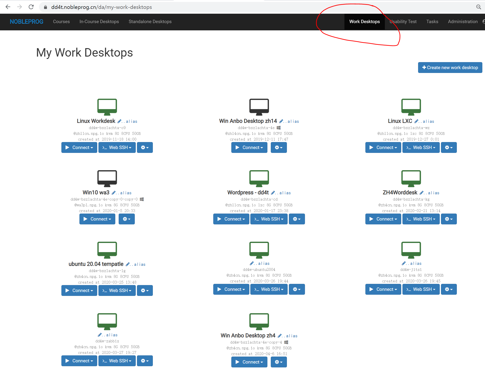 meine Arbeit dadesktops